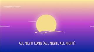 Benjamin Ingrosso  All Night Long All Night 2020 Edit  Lyric Video [upl. by Mihe]