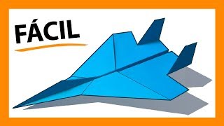 FÁCIL F15 Avión de papel 💙 Cómo hacer un increíble avión de papel de guerra que vuele mucho [upl. by Shaum729]