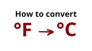 How to convert Fahrenheit to Celsius [upl. by Dlonyar807]