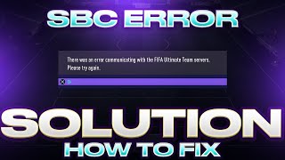 HOW TO FIX SBC SUBMIT ERROR FIFA 21 [upl. by Iatnohs386]