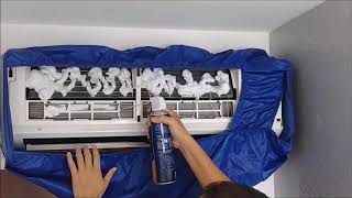 DIY Allin1 Aircon Cleaning Kit Cleaning Demostration [upl. by Asoj]