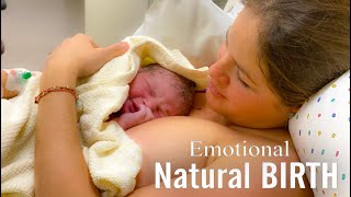 LABOR amp DELIVERY VLOG RAW AND REAL ►  Unmedicated and Emotional 1st Baby [upl. by Heilman]