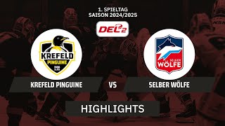 DEL2 Krefeld Pinguine vs Selber Wölfe  Highlights  1 Spieltag  SDTV Eishockey [upl. by Nandor]