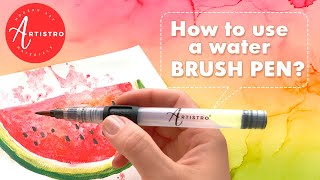 How To Use A Water Brush Pen Water Brush Pen Tutorial From Artistro [upl. by Joice]