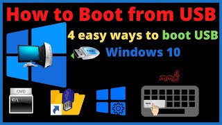 How to Boot from USB  4 easy ways to boot USB Windows 10 [upl. by Danie87]