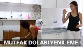 MUTFAK DOLABI YENİLEME  Fayans Boyama  Tezgah Derz Boyama Nasıl Yapılır [upl. by Eirrac987]