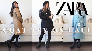 ZARA NEW IN  COAT TRY ON HAUL [upl. by Parsifal]