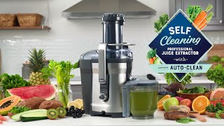 Oster® SelfCleaning Juice Extractor  Easy juicing and cleanup at home [upl. by Jamila]