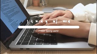 study with me  1 hour asmr keyboard typing no talking [upl. by Nehte]