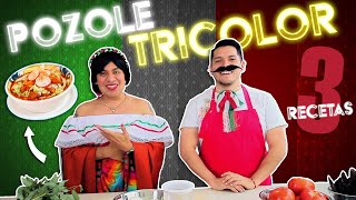 POZOLE TRICOLOR RECETA  Pepe amp Teo [upl. by Ereveniug312]