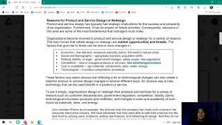 Product and Service Design  Operations Management [upl. by Malloch714]