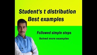 How to solve students t distribution best examples [upl. by Yssej]