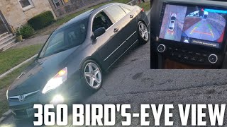 360 Birds Eye View Install  Review  TSX Side Mirrors Install 03 to 07 Accord [upl. by Mareah]