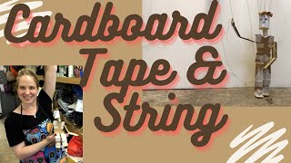 CARDBOARD TAPE amp STRING How to build and string entire Marionette puppet [upl. by Gnahc]