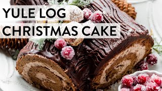 Yule Log Christmas Cake  Sallys Baking Recipes [upl. by Ennovyhs]