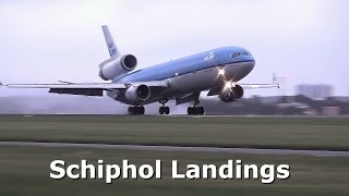 Amsterdam Airport Schiphol 20 landings on runway 18R36L Polderbaan [upl. by Mulvihill]