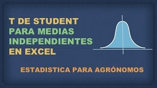 T student en excel para medias independientes [upl. by Eilsil798]