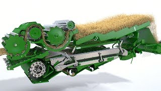 ANIMATION TSerie  John Deere Mähdrescher [upl. by Thornburg298]