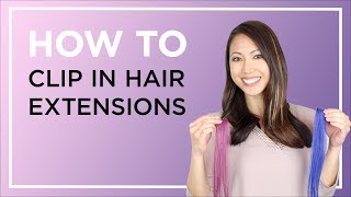 Hair Extensions Clip In Tutorial Video [upl. by Nedyah]