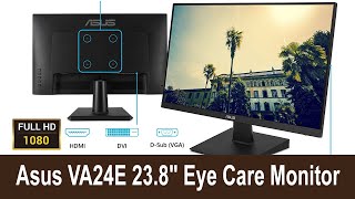 Asus VA24EHE 238quot Eye Care Monitor Unboxing and Installation [upl. by Enyawd]