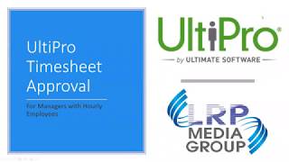 UltiPro Tutorial Timesheet Approval [upl. by Kimmie]