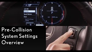 HowTo PreCollision System Settings  Lexus [upl. by Akirea]