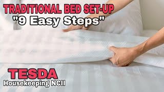 TRADITIONAL BED MAKING  TESDA TRAINING Housekeeping NCII Tutorial [upl. by Packer]