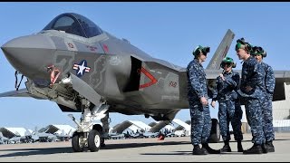 F35 Lightning II fighter jets arrive at Naval Air Station Lemoore [upl. by Esma]