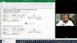 243 Distribución tStudent cálculo de t en Excel ejemplo 2 [upl. by Angrist]