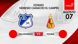 EN VIVO  Millonarios vs Deportes Tolima  Liga Colombiana por el Fenómeno del Fútbol [upl. by Ahseiuqal]