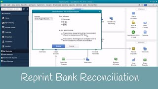 How to Reprint Bank Reconciliation from QuickBooks [upl. by Aniuqaoj]