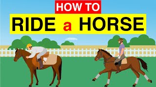 🐎 Learn How to Ride a Horse 🏇 for Beginners in Just 3 Minutes  Horse Riding Tutorial 🐴 [upl. by Oflodor283]