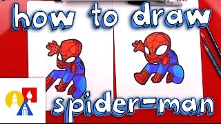 How To Draw Cartoon SpiderMan [upl. by Lorianna941]