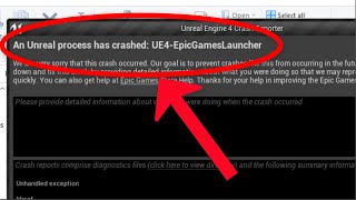 Unreal Engine 4 Crash Reporter  An Unreal Process Has Crashed UE4 EpicGamesLauncher  Fix [upl. by Corsetti774]