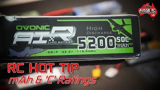 RC HOT TIP  Understanding Lipo Batteries Part 2 mAh amp C Ratings [upl. by Hagi167]