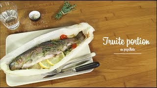 Truite portion en papillote [upl. by Kuehn]