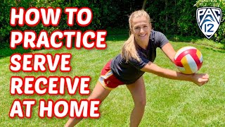 At Home Serve Receive Volleyball Drill  USC Libero Victoria Garrick [upl. by Sharma]