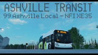 Ashville Transit  99 Ashville Local  NFI XE35 [upl. by Yrocej]