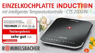 ROMMELSBACHER Einzelkochplatte INDUCTION 🍳 mit intelligenter Temperaturkontrolle 🌡️ CTS 2000IN [upl. by Nadnarb]