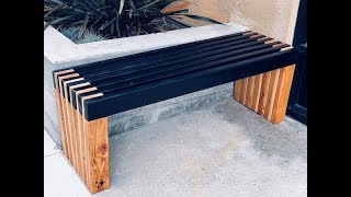 DIY a Sleek Slatted Bench with Ease [upl. by Lewej]