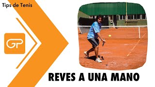 🔥 Cómo hacer REVES A UNA MANO en el tenis 🎾 [upl. by Wiencke]