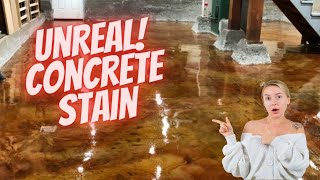 DeltaDye® Concrete Stain Garage Floor [upl. by Dera126]