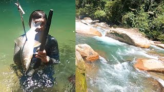 Pesca en el Putumayo con Arpón Parte 1  El agua mas cristalina en la que hemos pescado [upl. by Ayotahc]