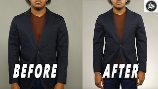 How to Tailor A Suit Jacket  No More Boxy Fit [upl. by Winsor728]