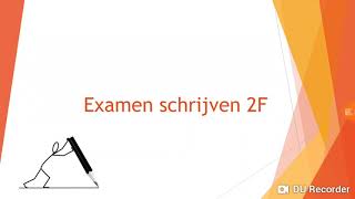 Examen schrijven 2F [upl. by Anyg]