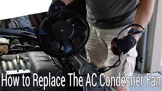 How To Replace The AC Condenser Fan on a VW Passat B55Audi  Toms Garage Fix [upl. by Etnohs]