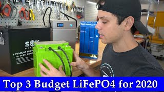 Top 3 Budget 12V LiFePO4 Batteries Tested SOK VS Powerblock VS DIY [upl. by Nnasor]