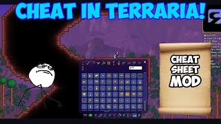 Terraria 13  Cheat Sheet Mod  Spawn Items Mobs and More [upl. by Zonnya]