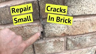 Repair Small Cracks In Brick Wall  HOW TO [upl. by Philipa549]