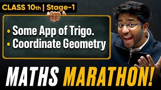 Class 10th Maths Maha Marathon  Some App of Trigonometry amp Coord Geometry 🔥  Shobhit Nirwan [upl. by Ecidnarb65]